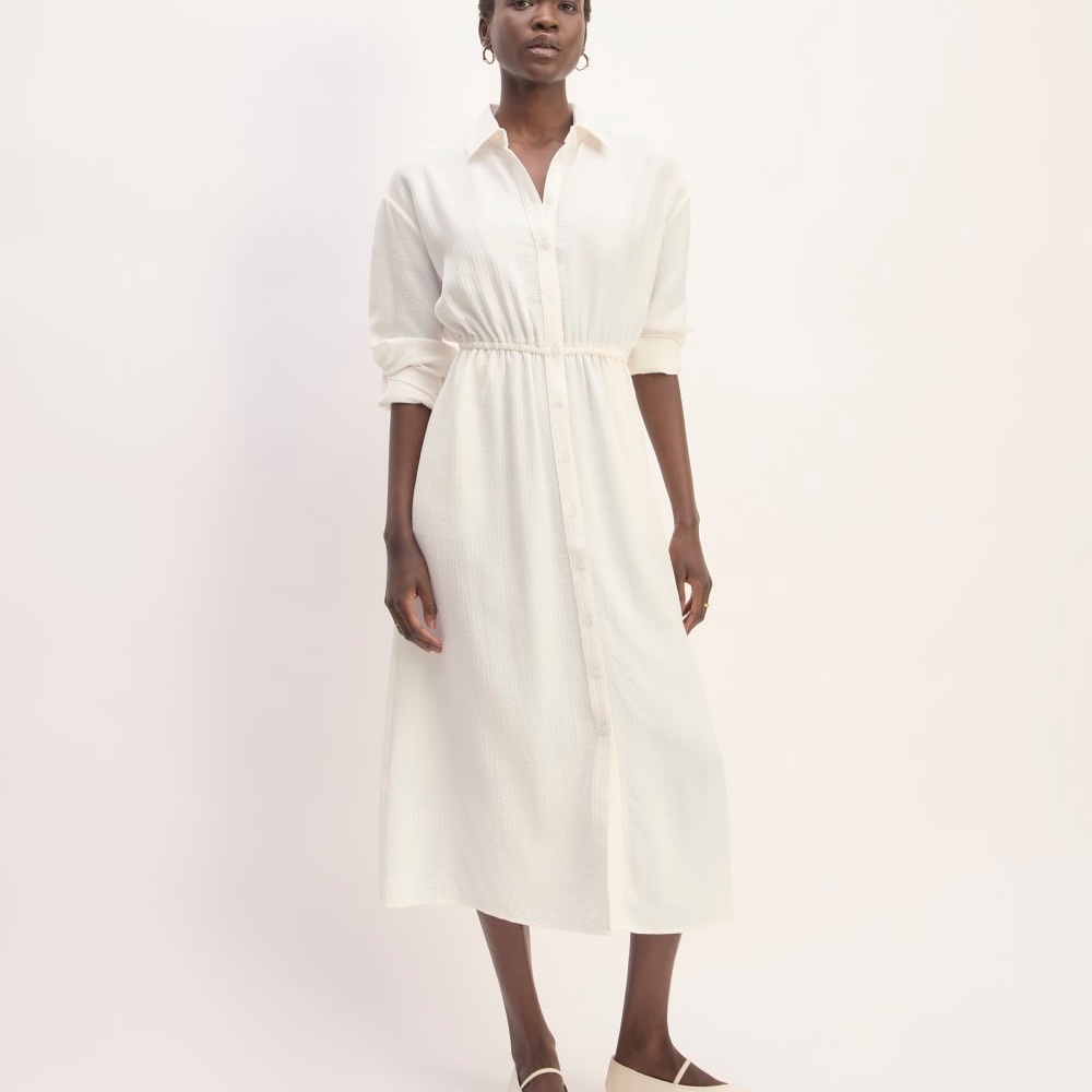 Everlane THE MINI JACQUARD STRIPE SHIRT
DRESS Size M